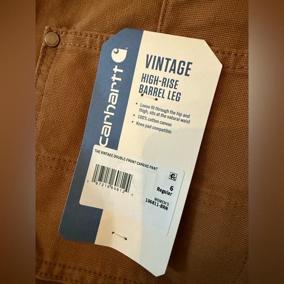 Carhartt Women’s High-Rise Duck Double-Front Pants- Size 6 NWT - Picture 4 of 7